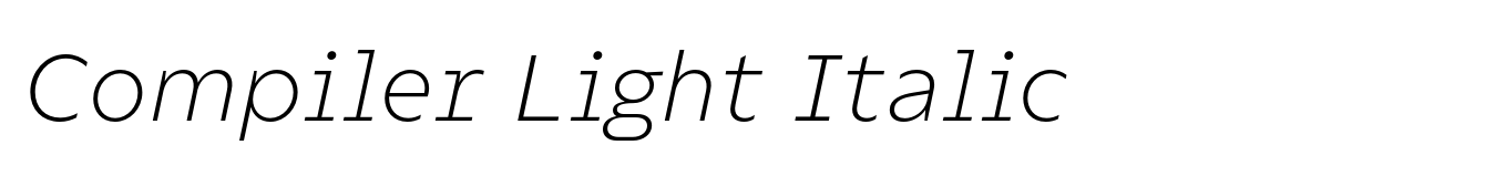 Compiler Light Italic image